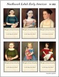 Cross Stitch Gift Tags Needlework Labels Early American No.22 (image for) Cross Stitch Gift Tags Needlework Labels Early American No.22